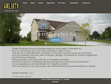 Tablet Screenshot of goliathpropertiesllc.com